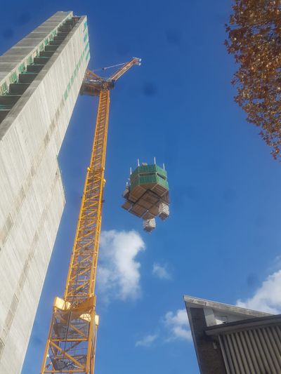 Module being lifted into place
