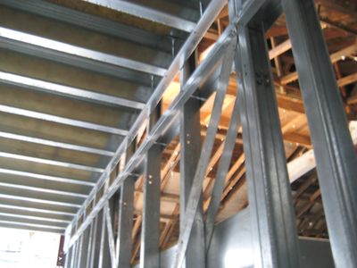Light gauge steel walls and floors